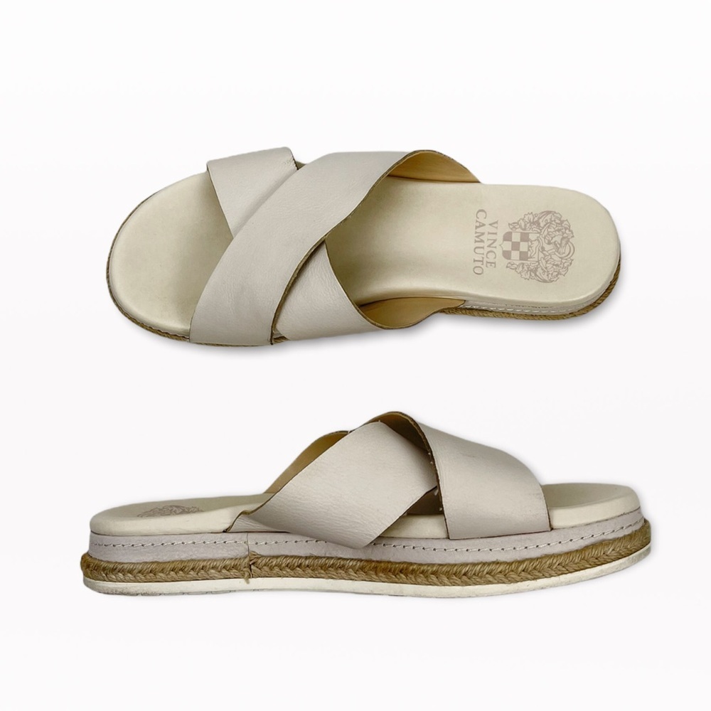 VINCE Camuto Rickert Off White Slide Sandal Size 7